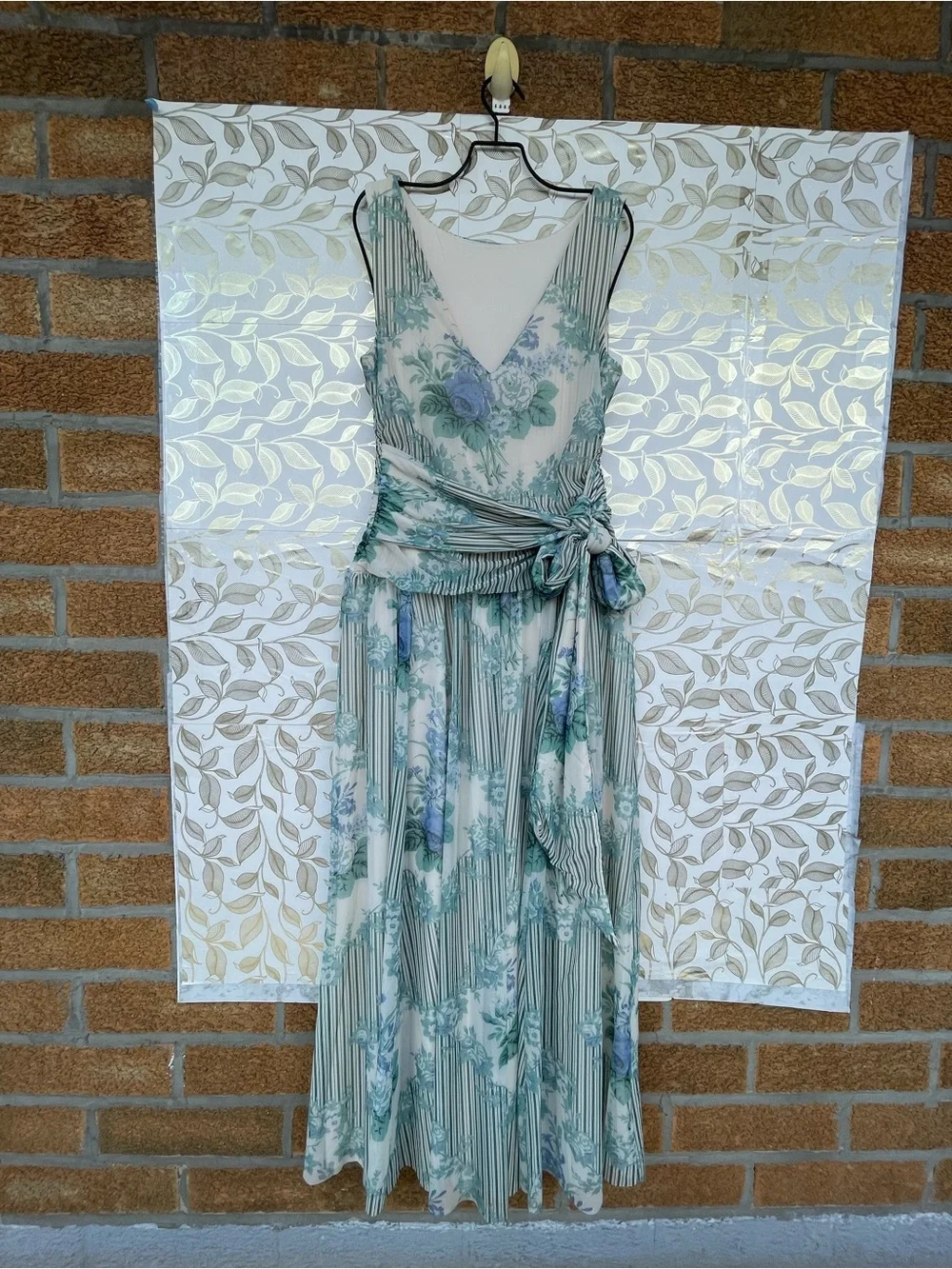 Abercrombie & Fitch Floral Maxi Dress M Coquette Cottagecore Knit Sleeveless